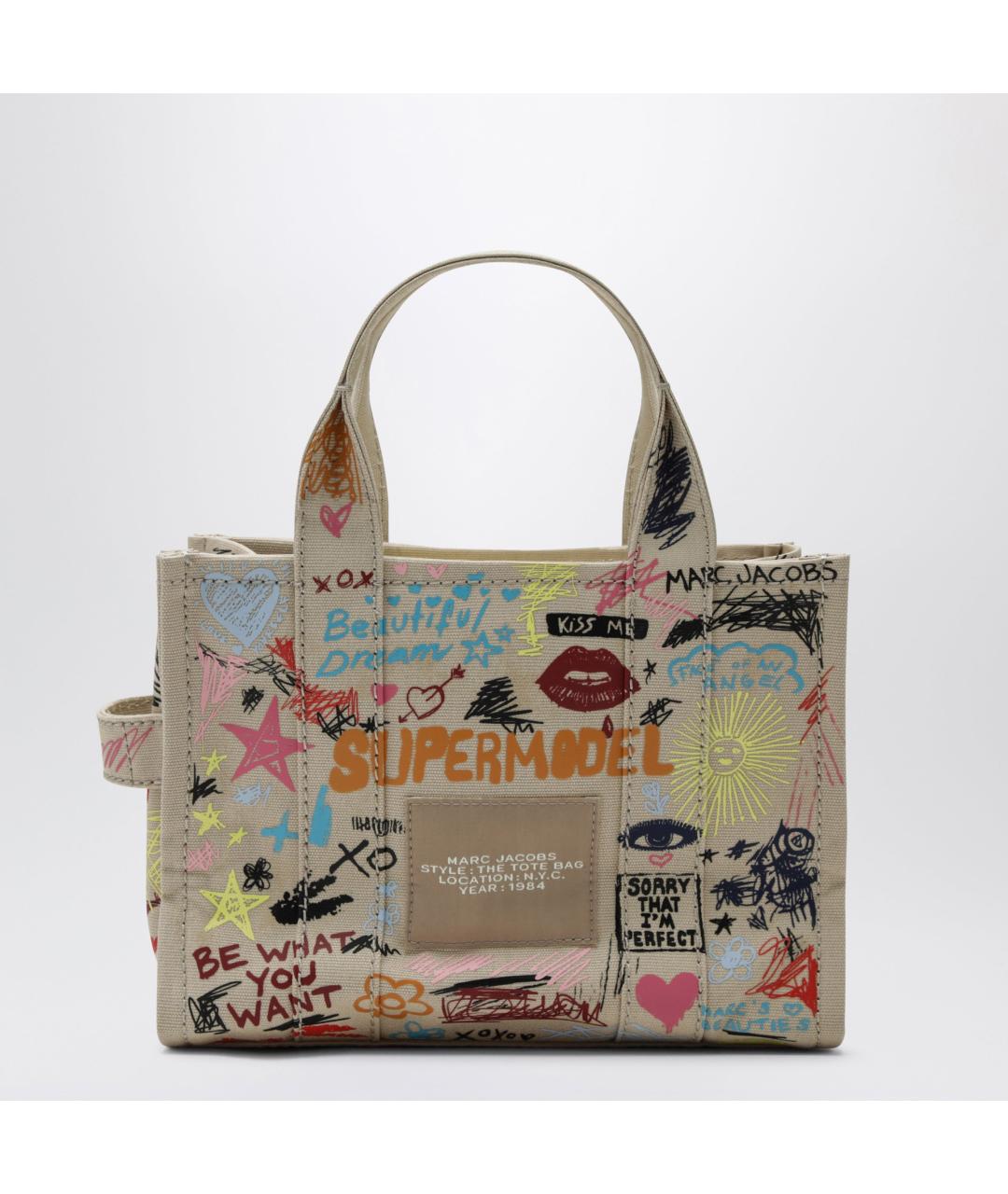 MARC JACOBS Бежевая хлопковая сумка тоут, фото 2