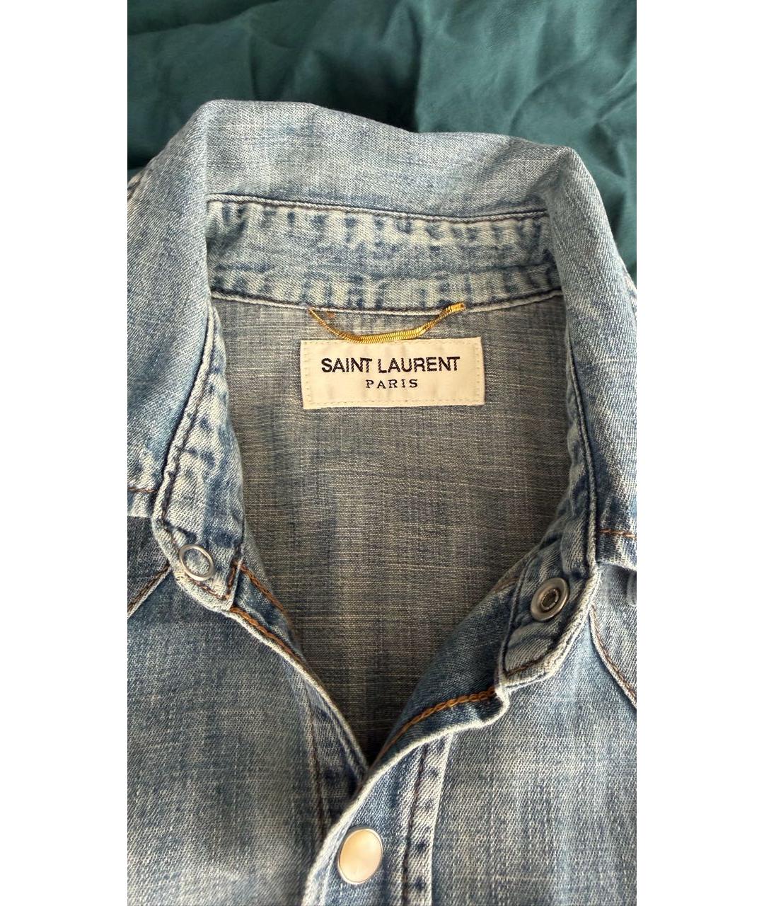 SAINT LAURENT Голубая деним рубашка, фото 3