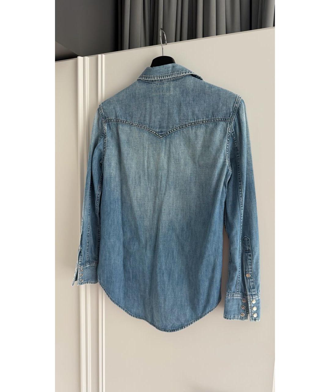 SAINT LAURENT Голубая деним рубашка, фото 2