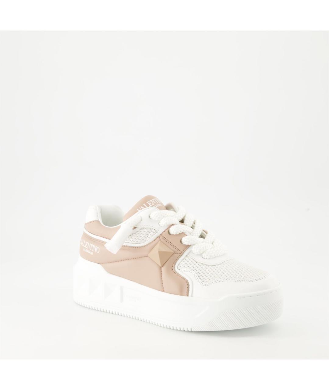 VALENTINO Бежевые кожаные кеды, фото 3