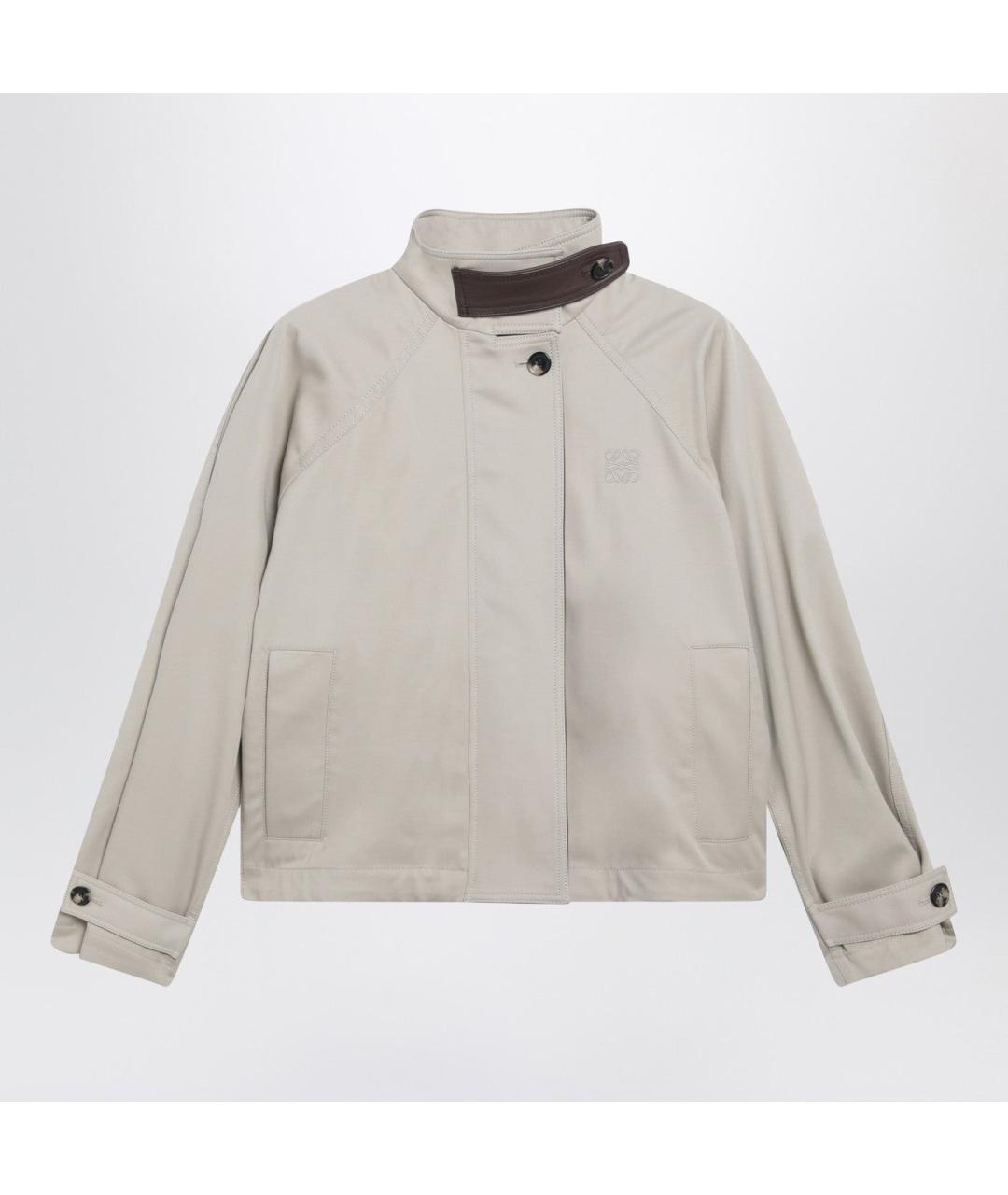 LOEWE Бежевая хлопковая куртка, фото 3