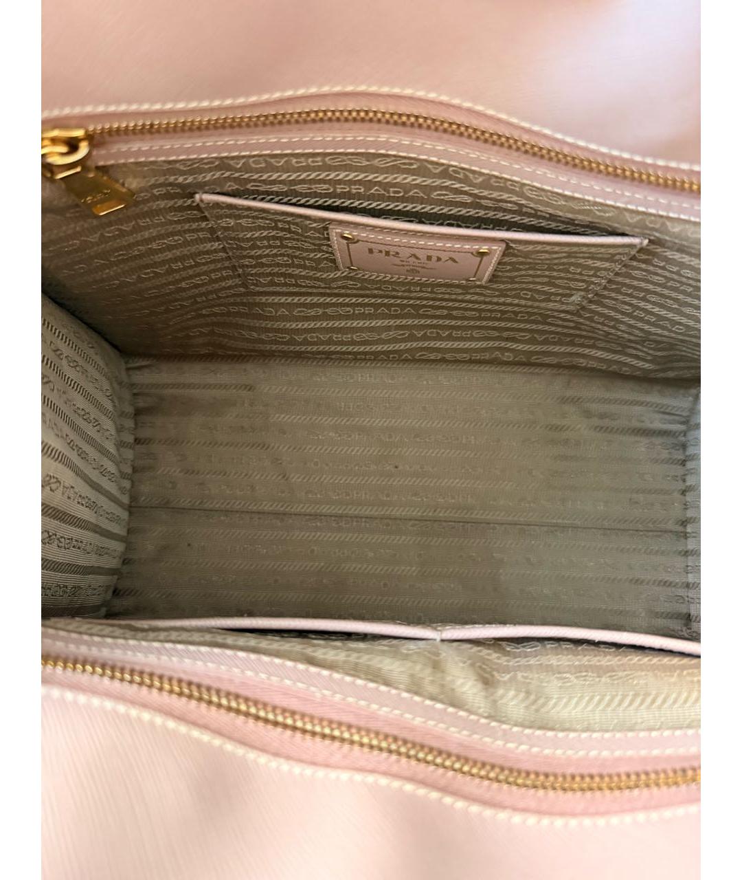 PRADA Бежевая кожаная сумка тоут, фото 4