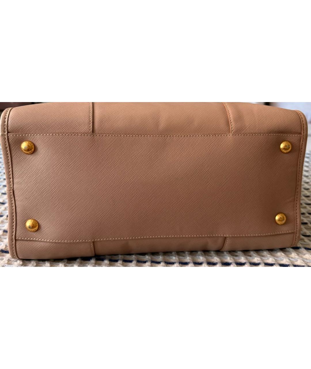 PRADA Бежевая кожаная сумка тоут, фото 3
