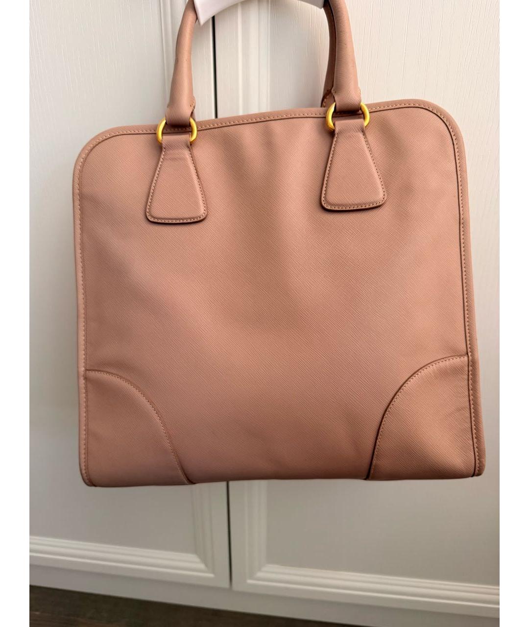 PRADA Бежевая кожаная сумка тоут, фото 2