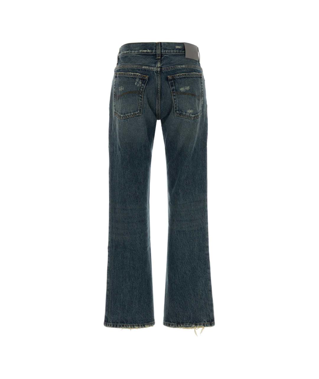 BALENCIAGA Синие хлопковые прямые джинсы, фото 2