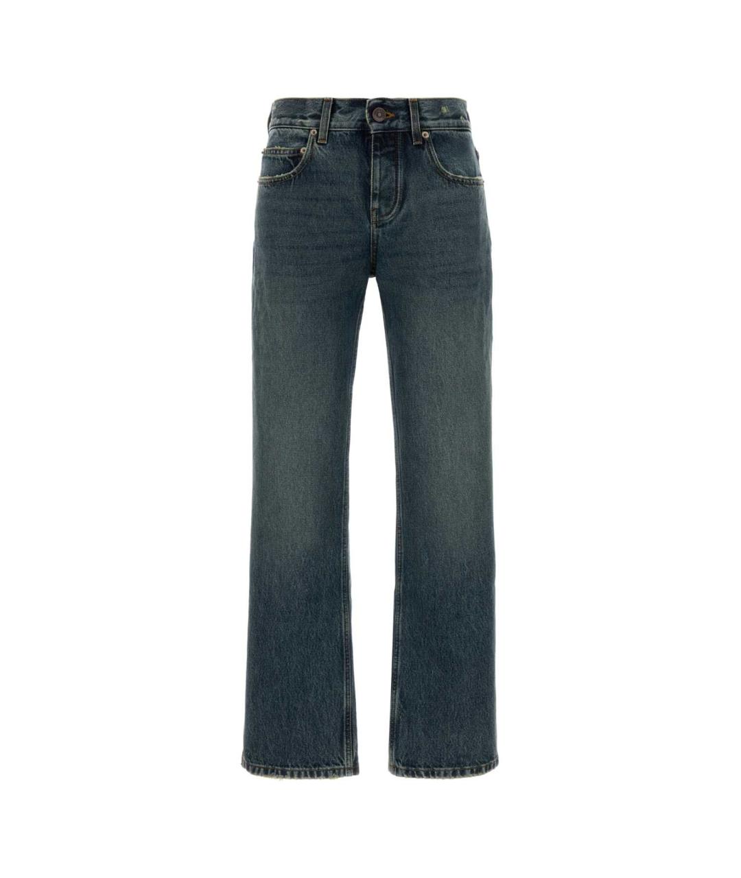 BALENCIAGA Синие хлопковые прямые джинсы, фото 1