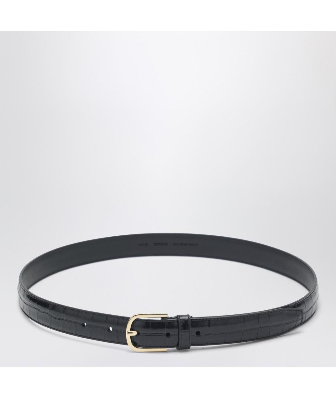 TOTEME Черный кожаный ремень, фото 3