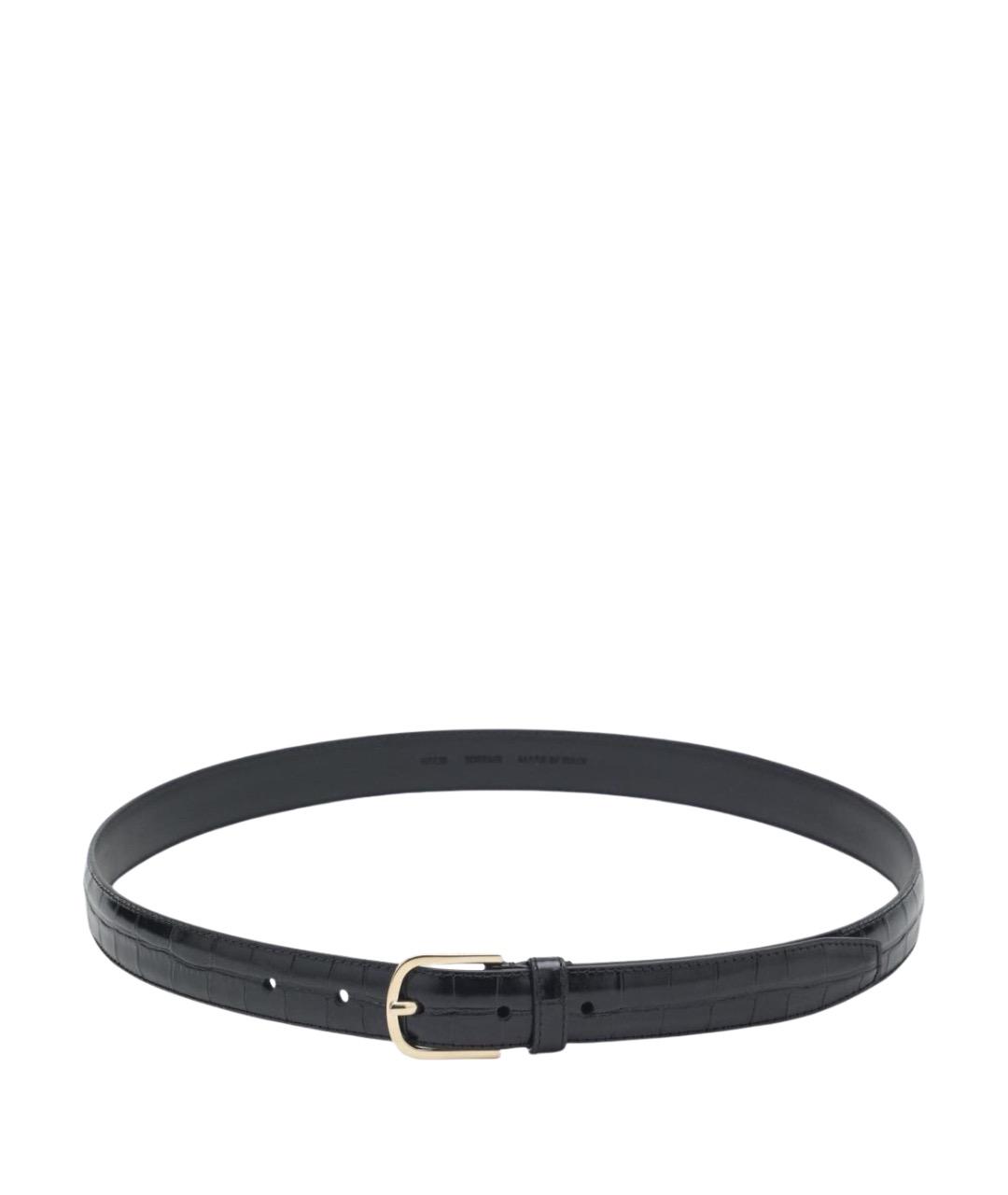 TOTEME Черный кожаный ремень, фото 1
