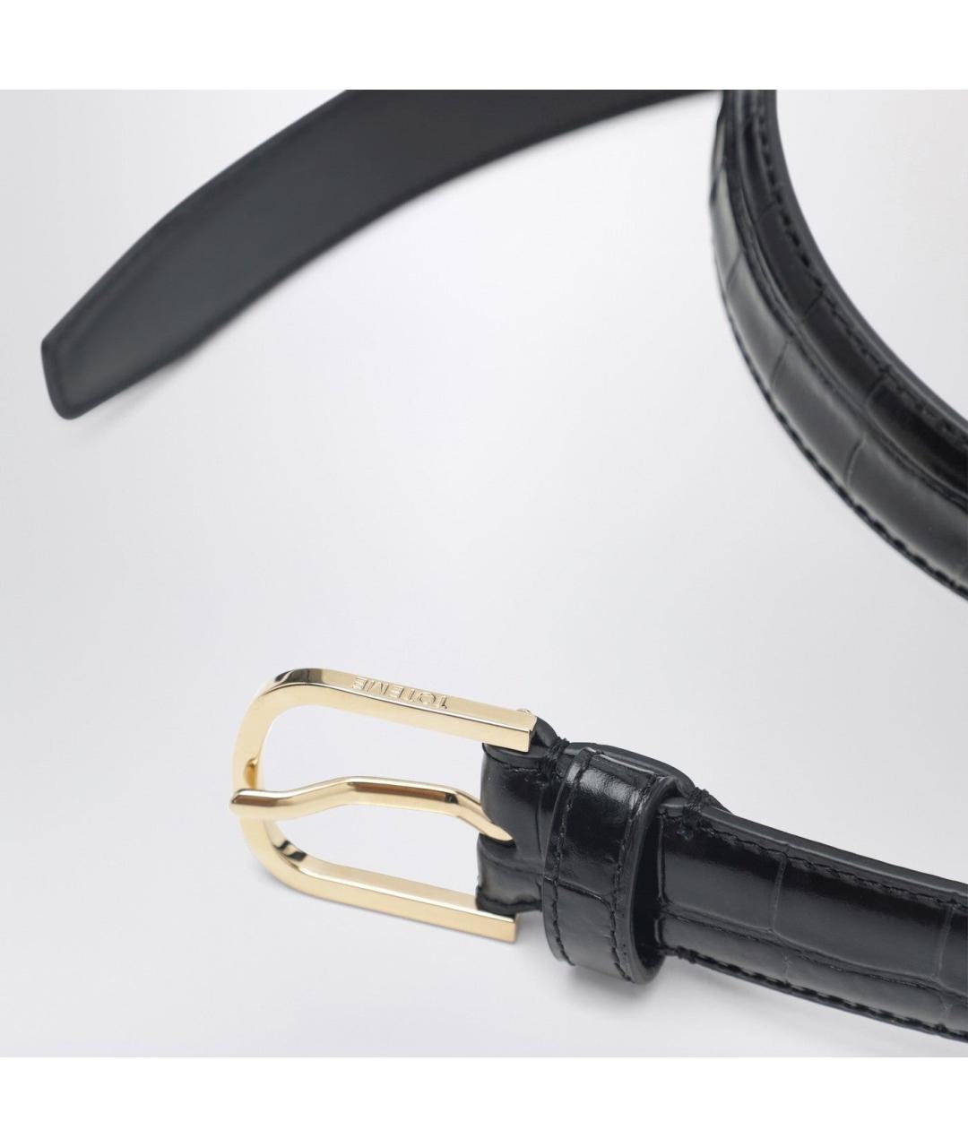 TOTEME Черный кожаный ремень, фото 2