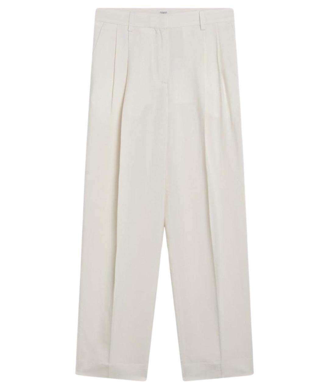 TOTEME Бежевые вискозные прямые брюки, фото 1