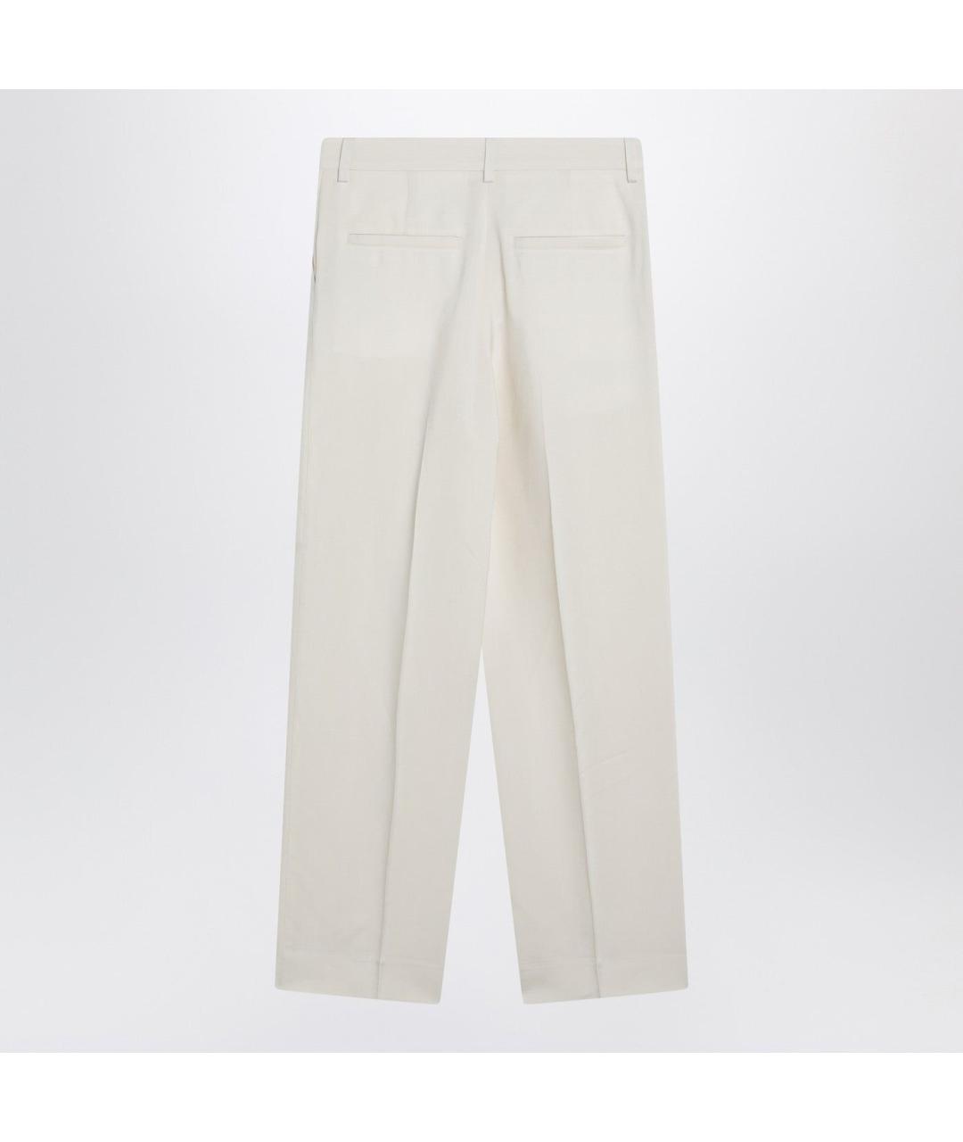 TOTEME Бежевые вискозные прямые брюки, фото 2