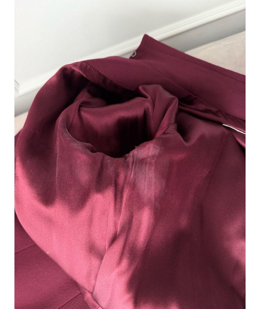 CHRISTIAN DIOR Бордовый шерстяной жакет/пиджак, фото 6