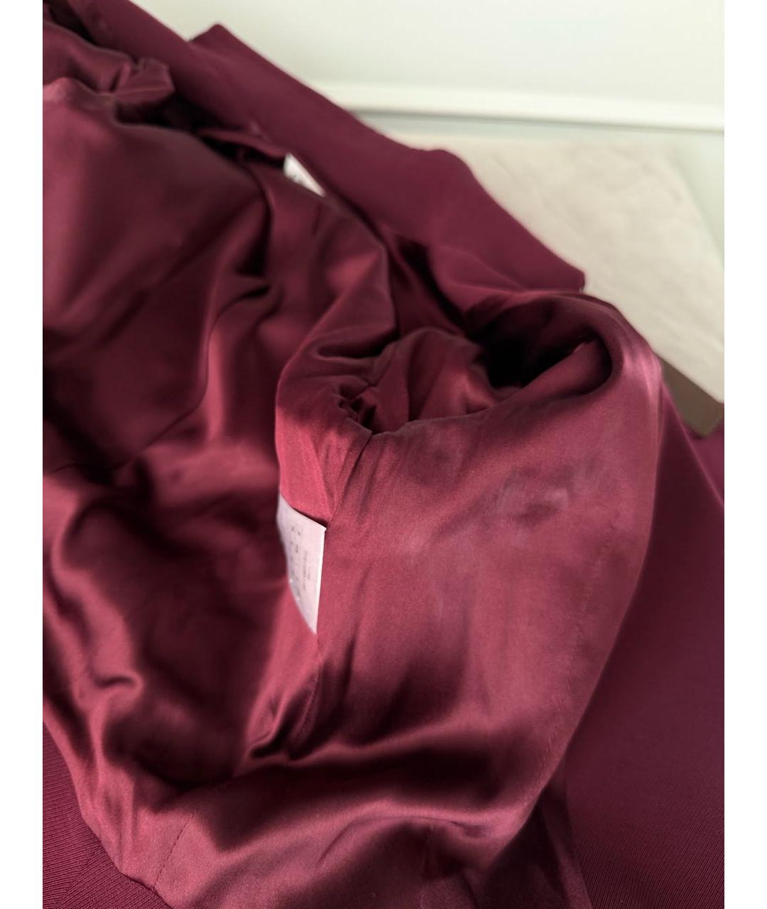 CHRISTIAN DIOR Бордовый шерстяной жакет/пиджак, фото 7