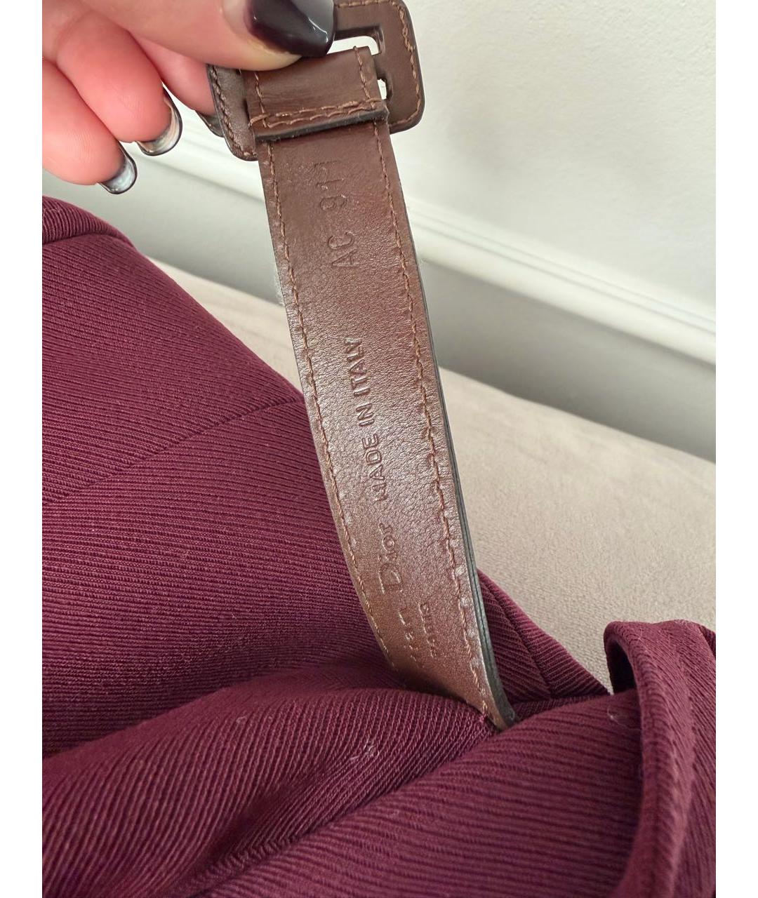 CHRISTIAN DIOR Бордовый шерстяной жакет/пиджак, фото 3