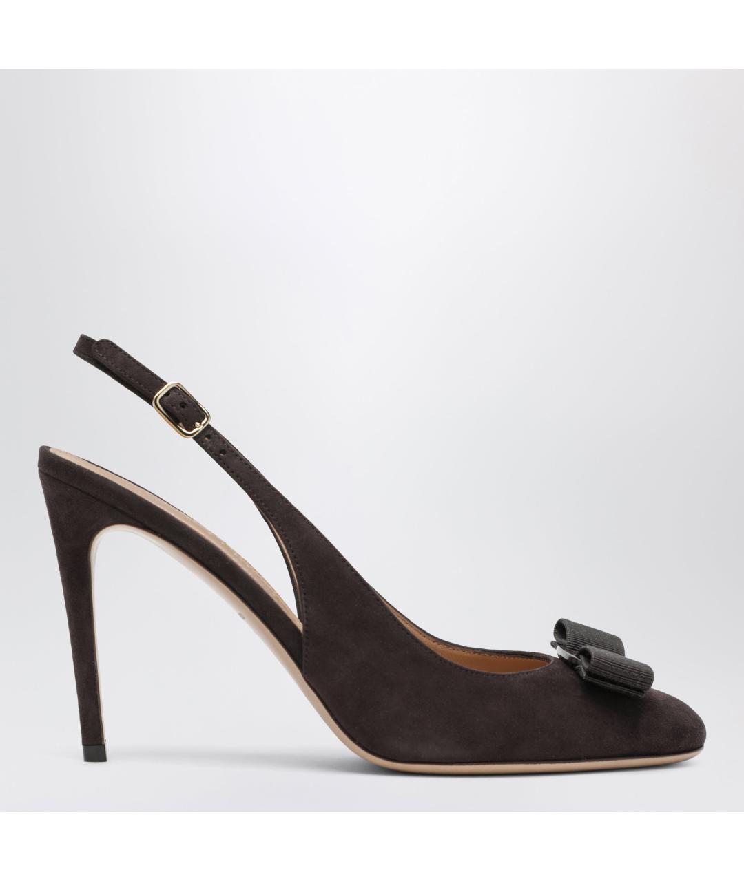 FERRAGAMO Коричневые замшевые туфли, фото 3