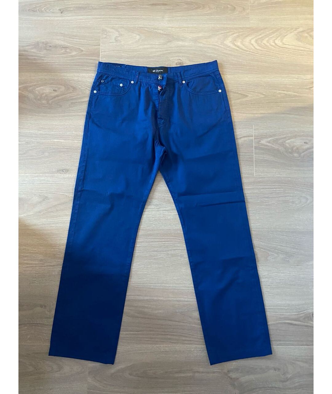 KITON Синие прямые джинсы, фото 5