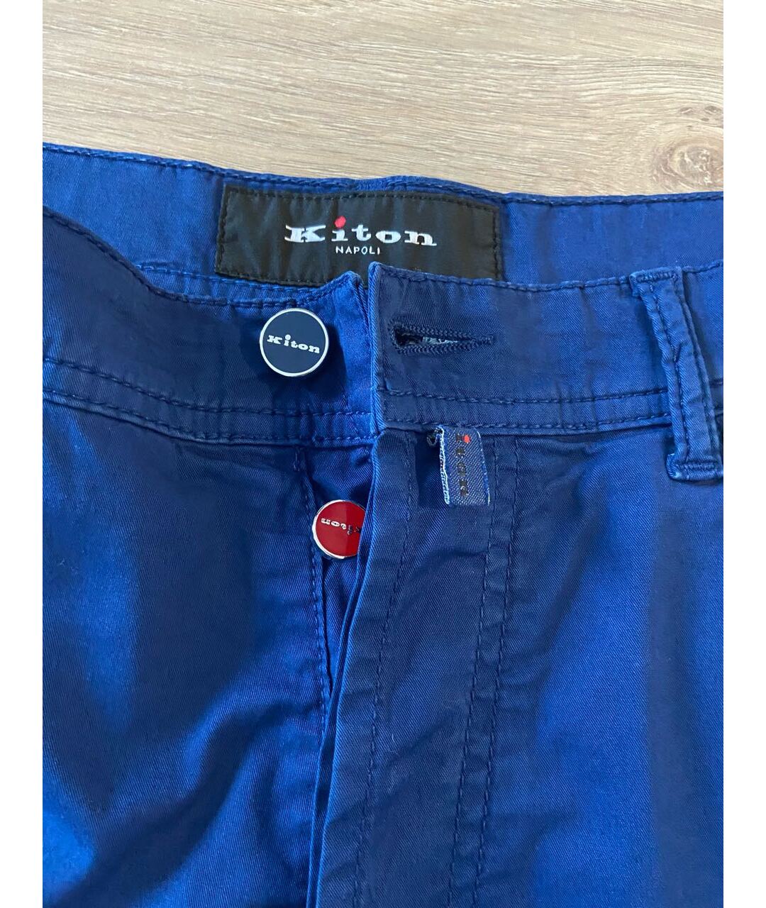 KITON Синие прямые джинсы, фото 3
