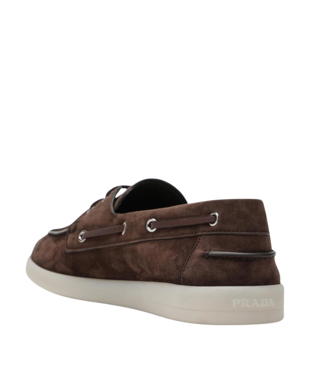 PRADA Коричневые замшевые лоферы, фото 2