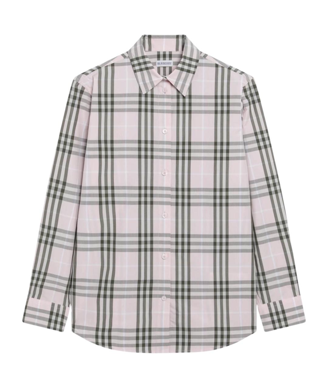 BURBERRY Розовая хлопковая рубашка, фото 1