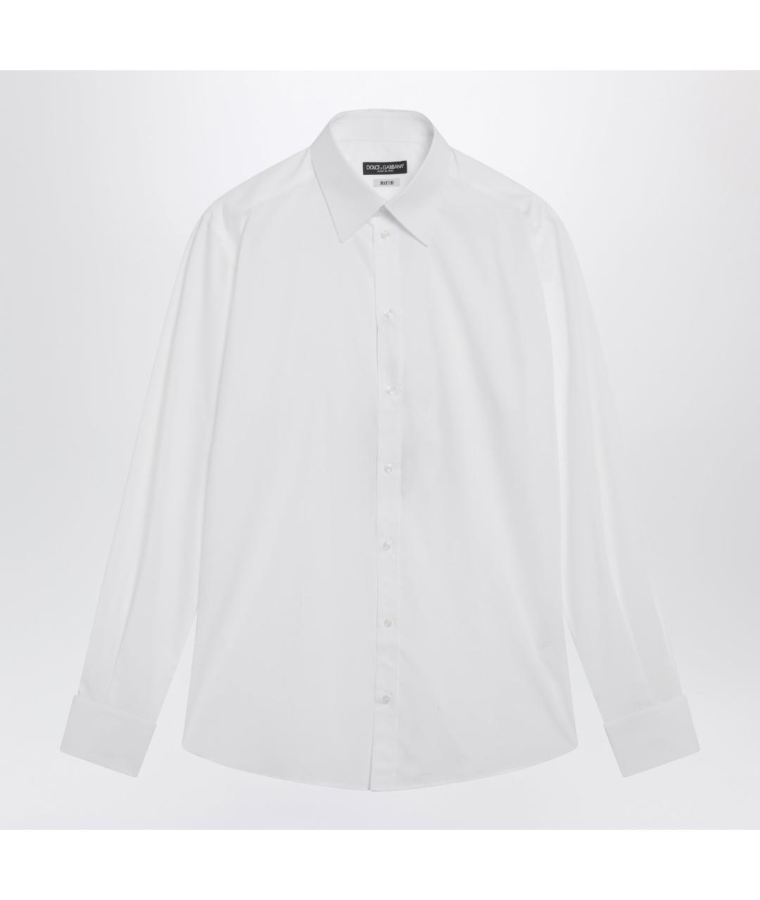 DOLCE&GABBANA Белая хлопковая классическая рубашка, фото 3