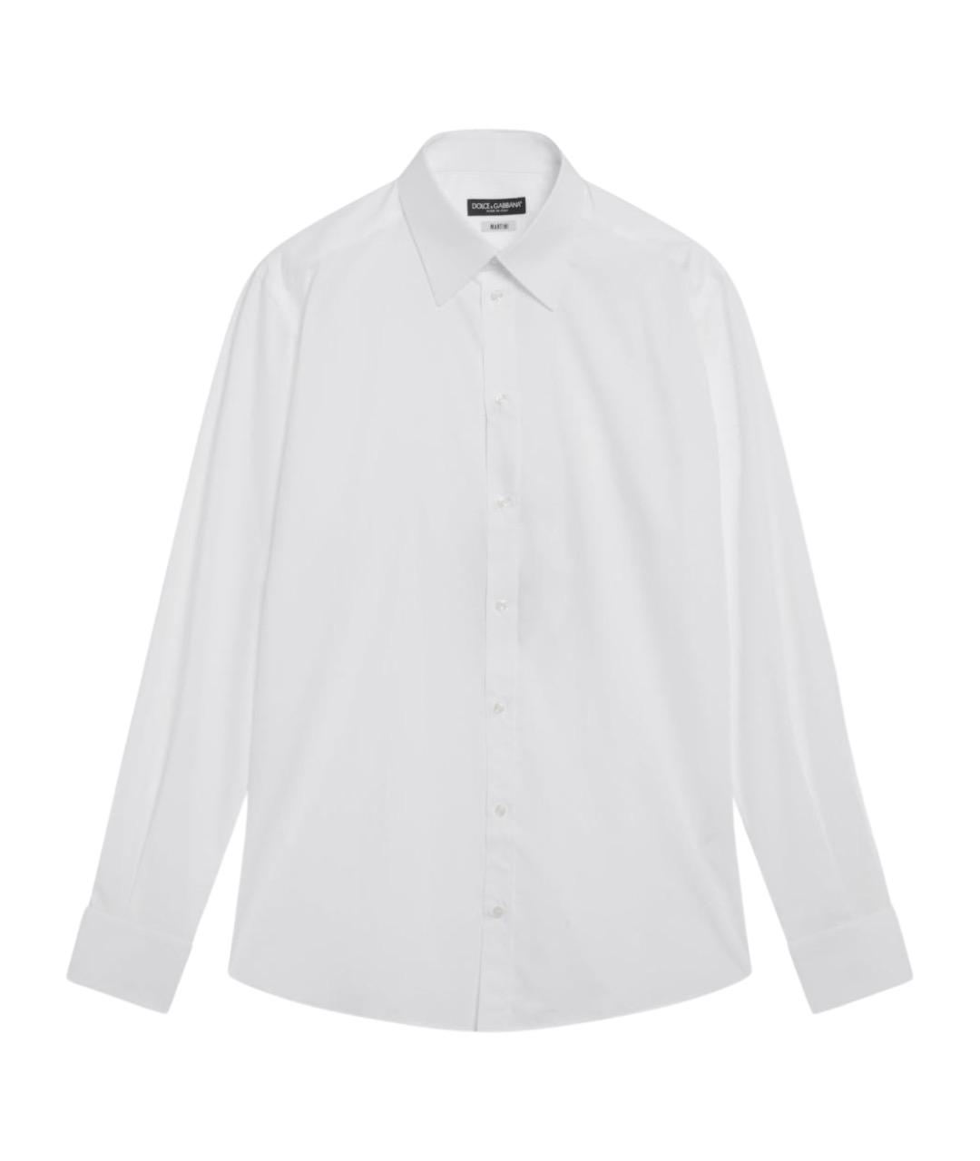 DOLCE&GABBANA Белая хлопковая классическая рубашка, фото 1