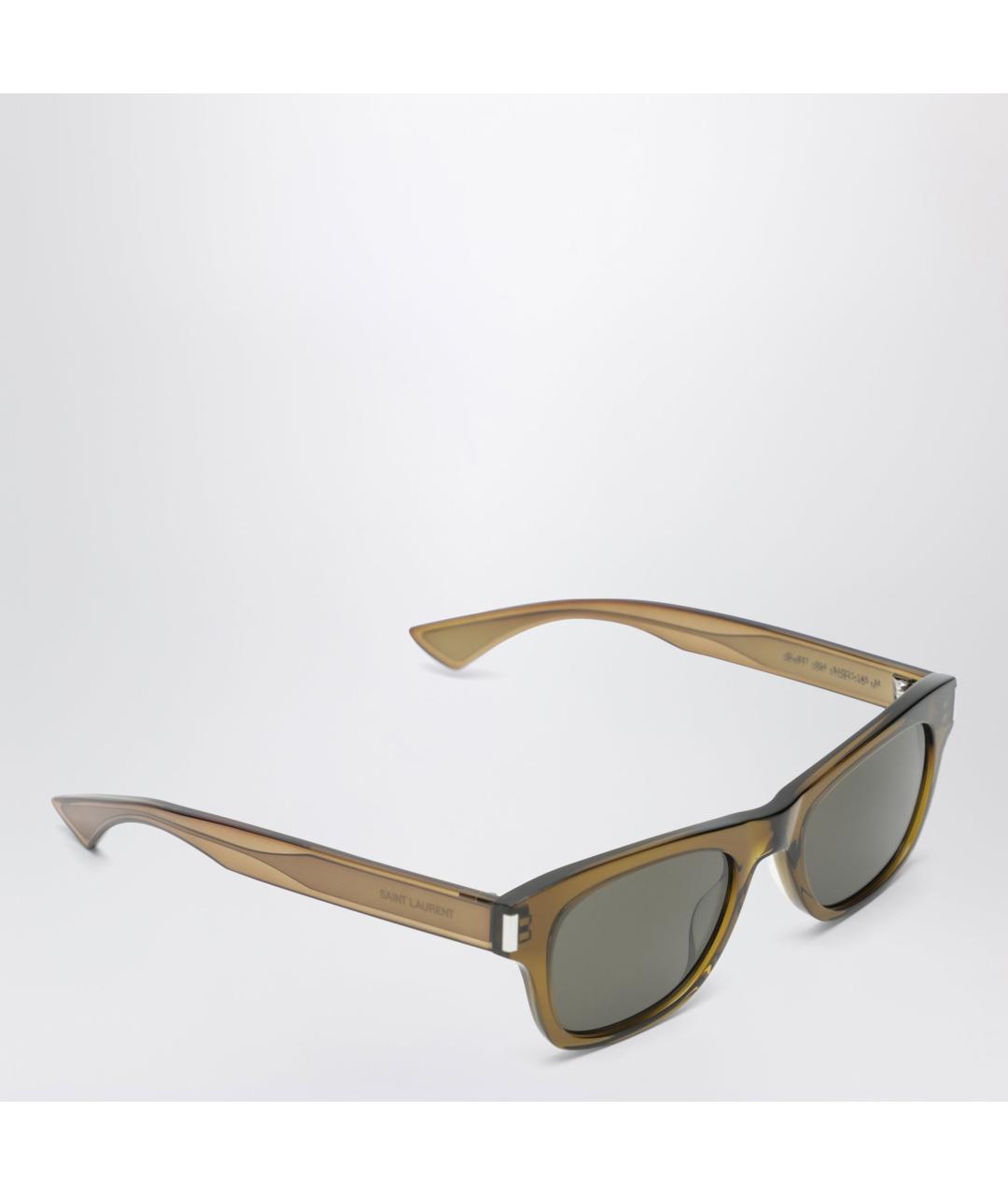 SAINT LAURENT Коричневые солнцезащитные очки, фото 2