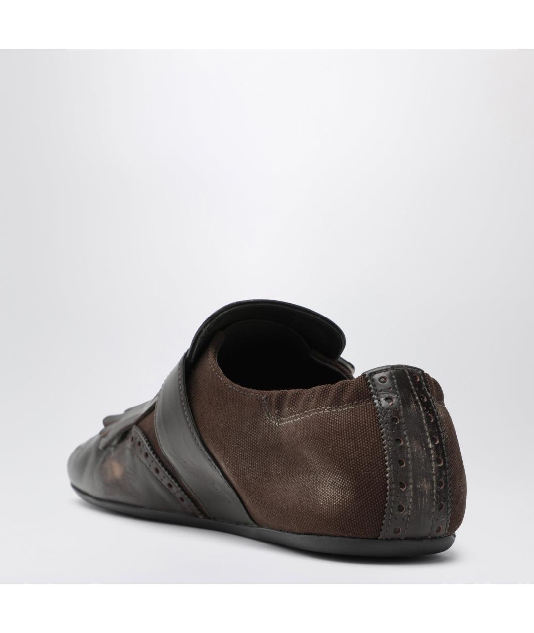 PRADA Коричневые кожаные лоферы, фото 2