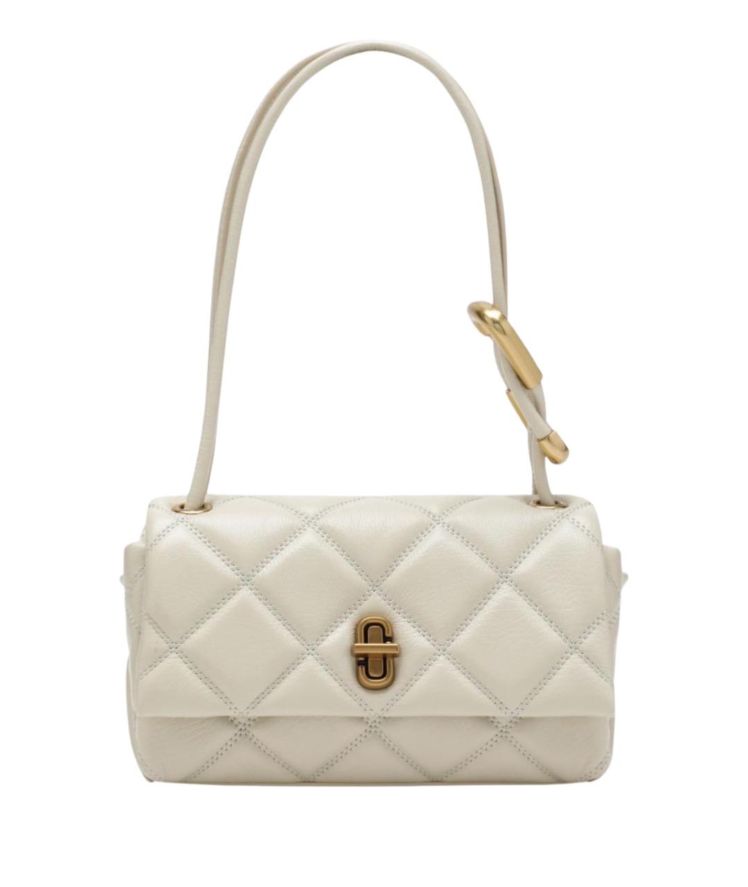 MARC JACOBS Белая кожаная сумка с короткими ручками, фото 1