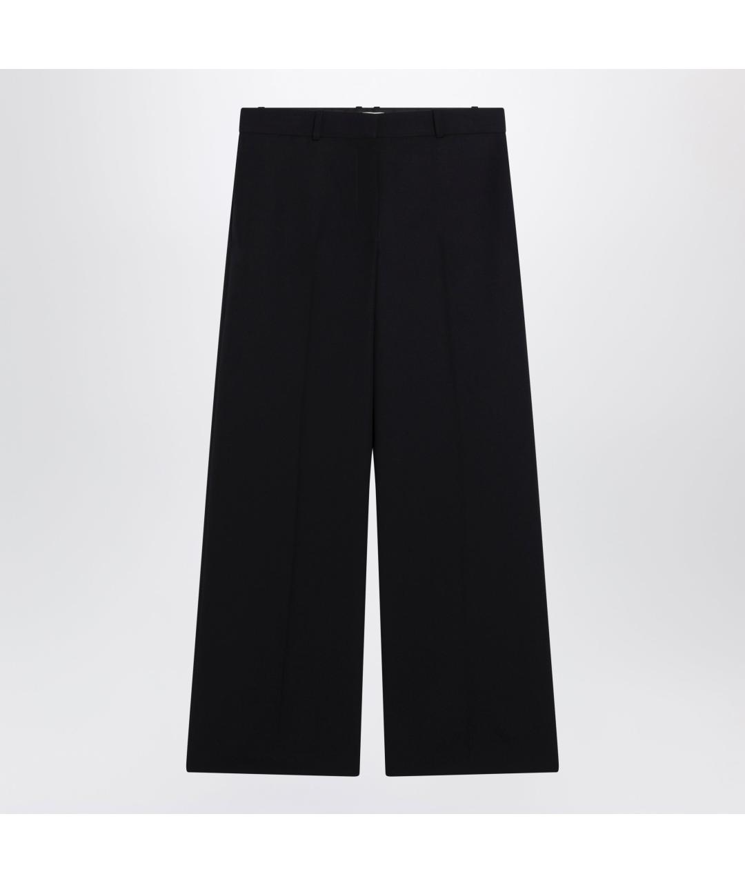 THE ROW Синие шерстяные прямые брюки, фото 3