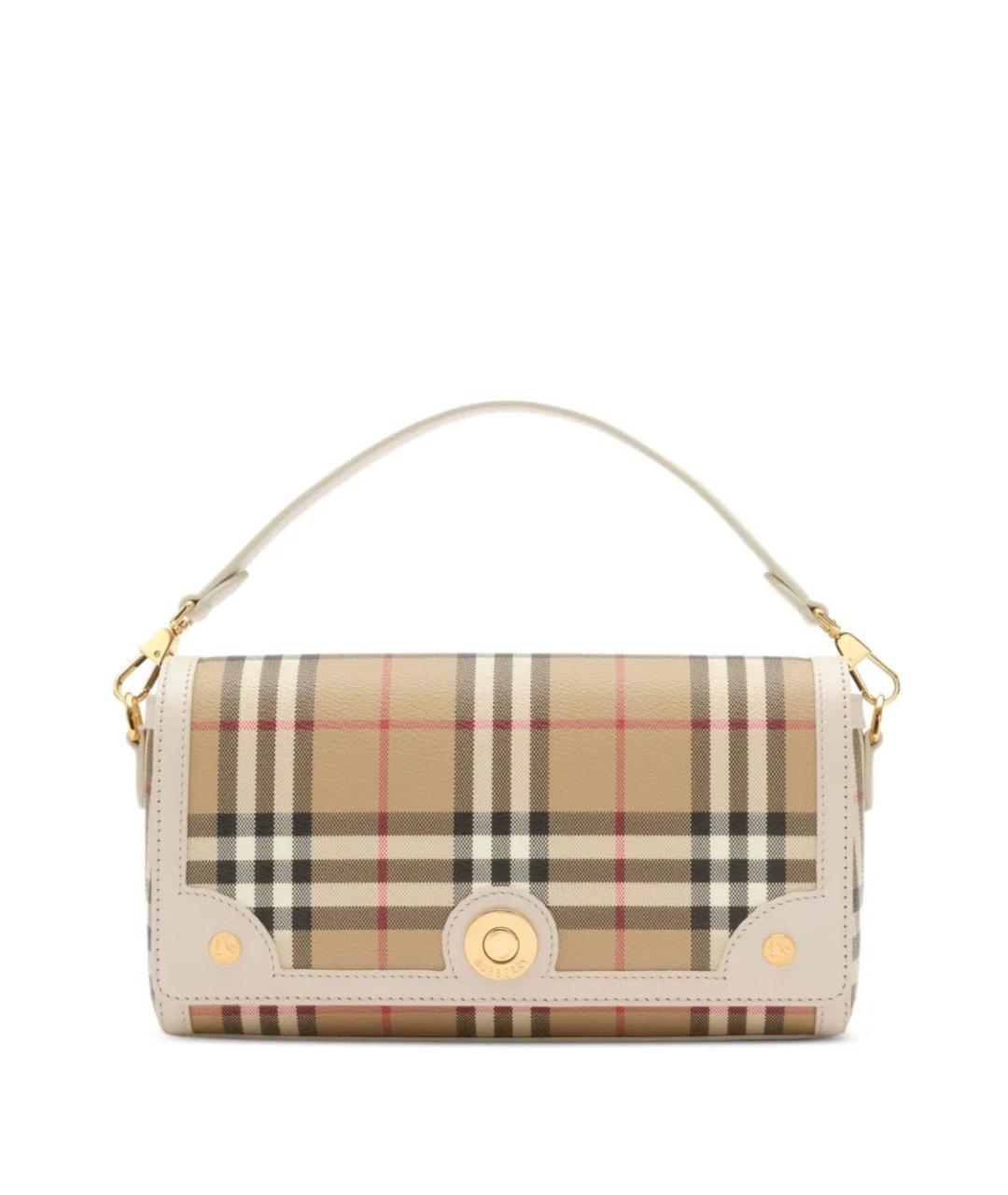 BURBERRY Бежевая синтетическая сумка через плечо, фото 1