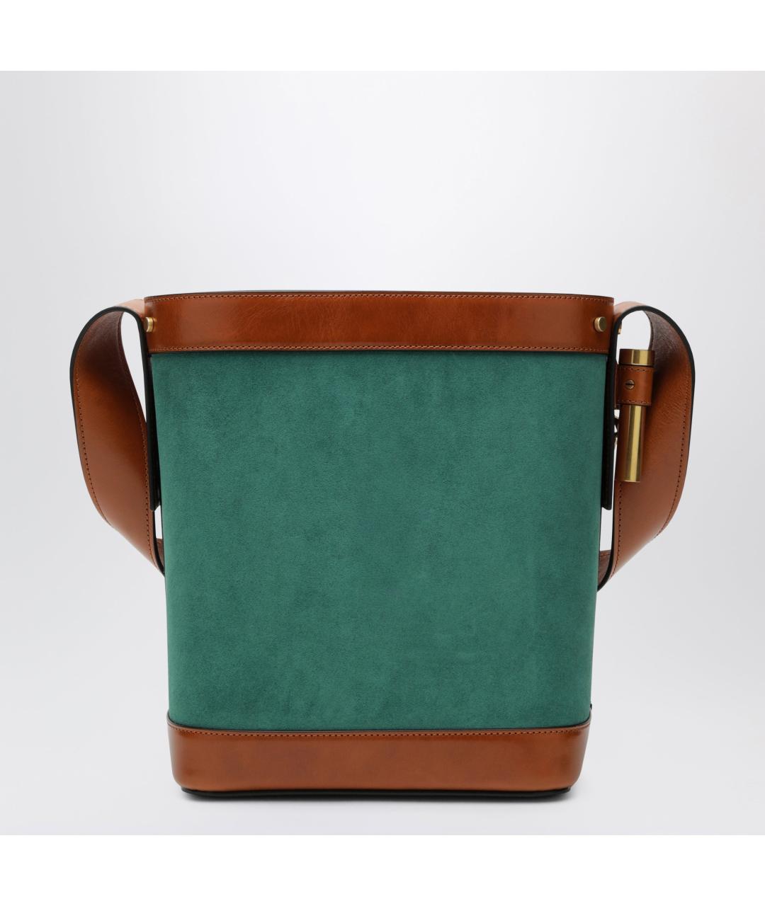 VERSACE Зеленая кожаная сумка с короткими ручками, фото 2