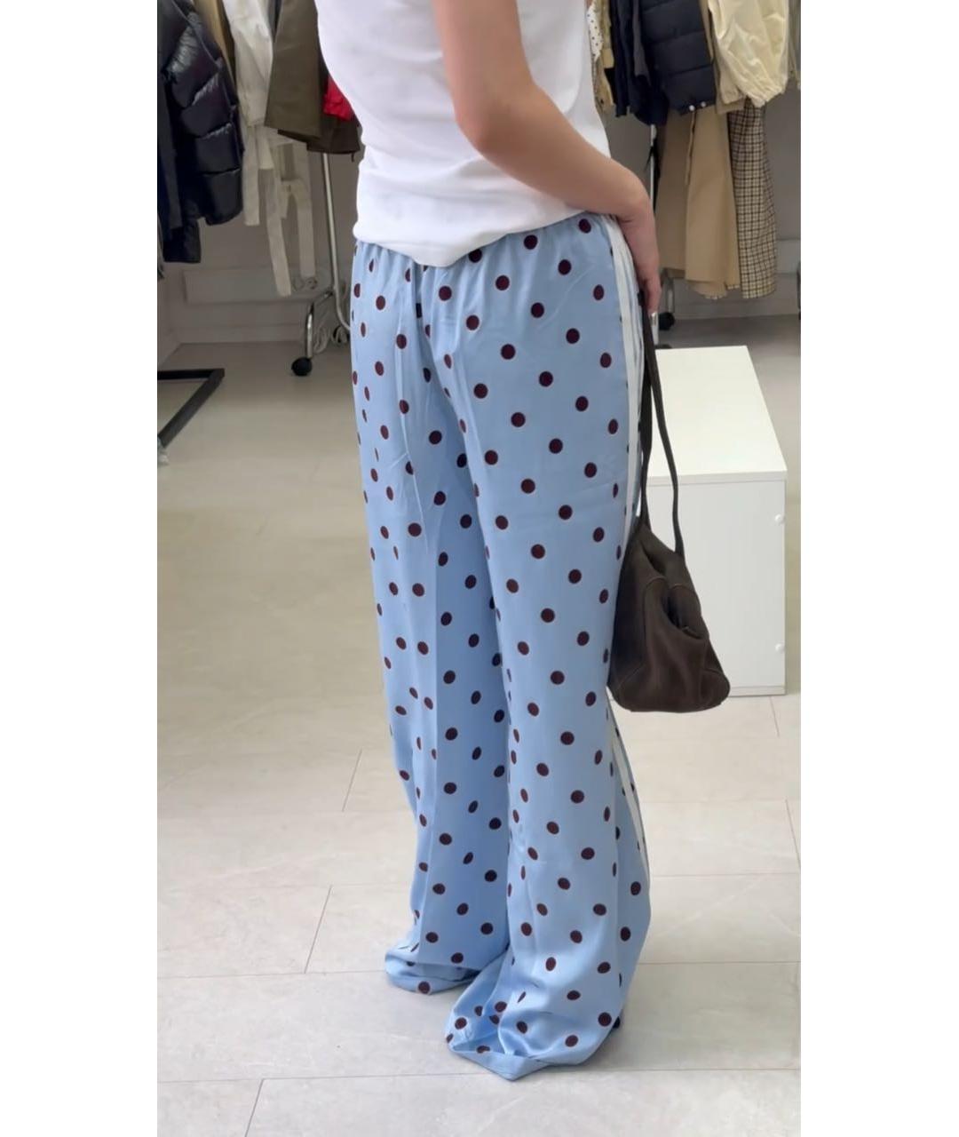 ADIDAS Голубые полиэстеровые спортивные брюки и шорты, фото 5