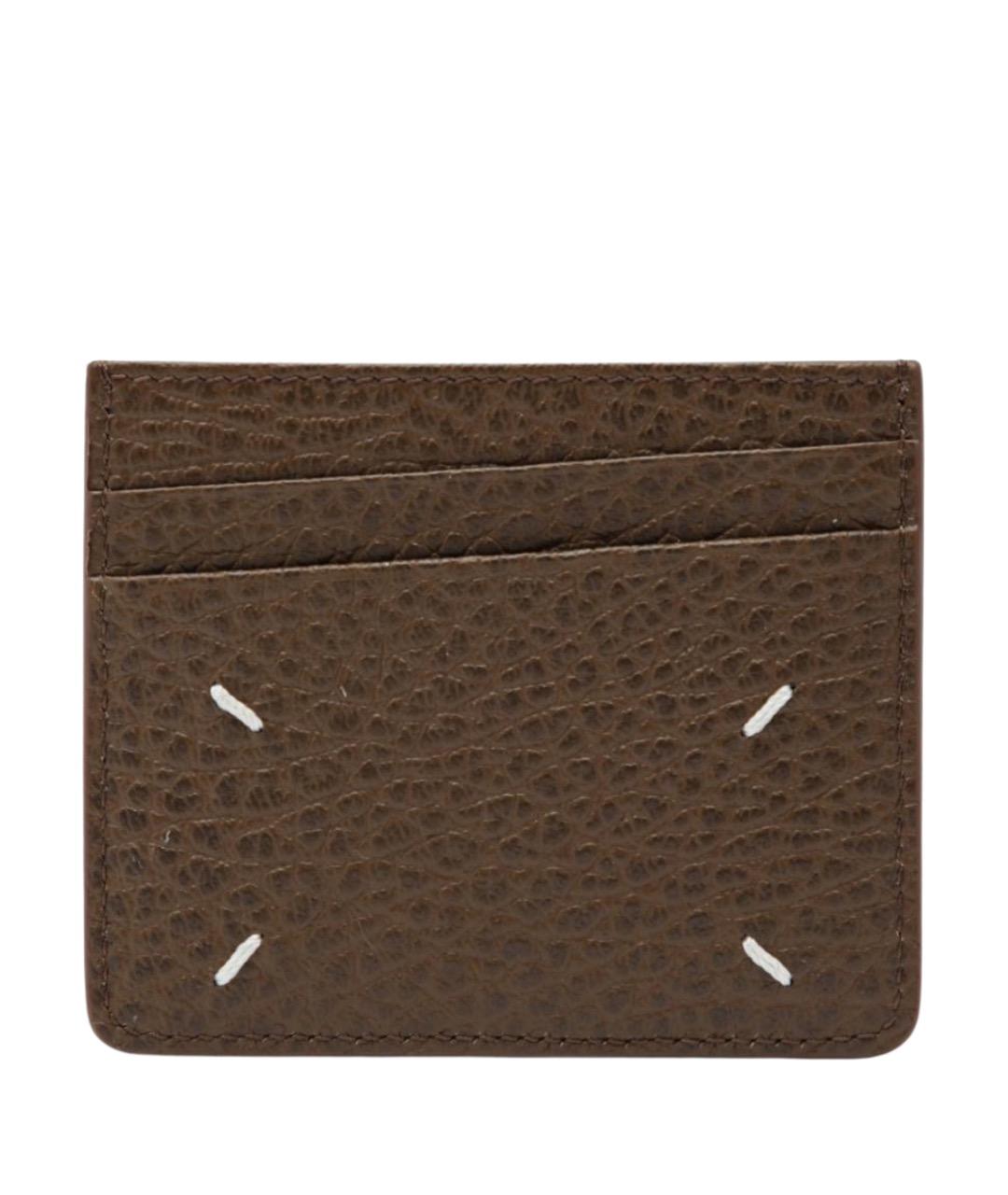 MAISON MARGIELA Коричневый кожаный кардхолдер, фото 1