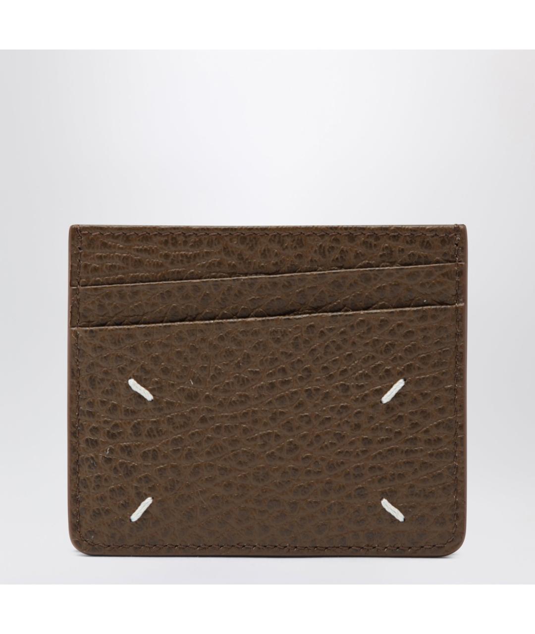 MAISON MARGIELA Коричневый кожаный кардхолдер, фото 3