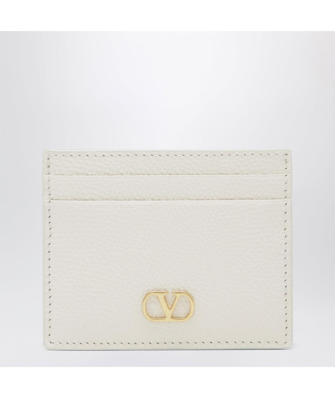 VALENTINO Белый кожаный кардхолдер, фото 3