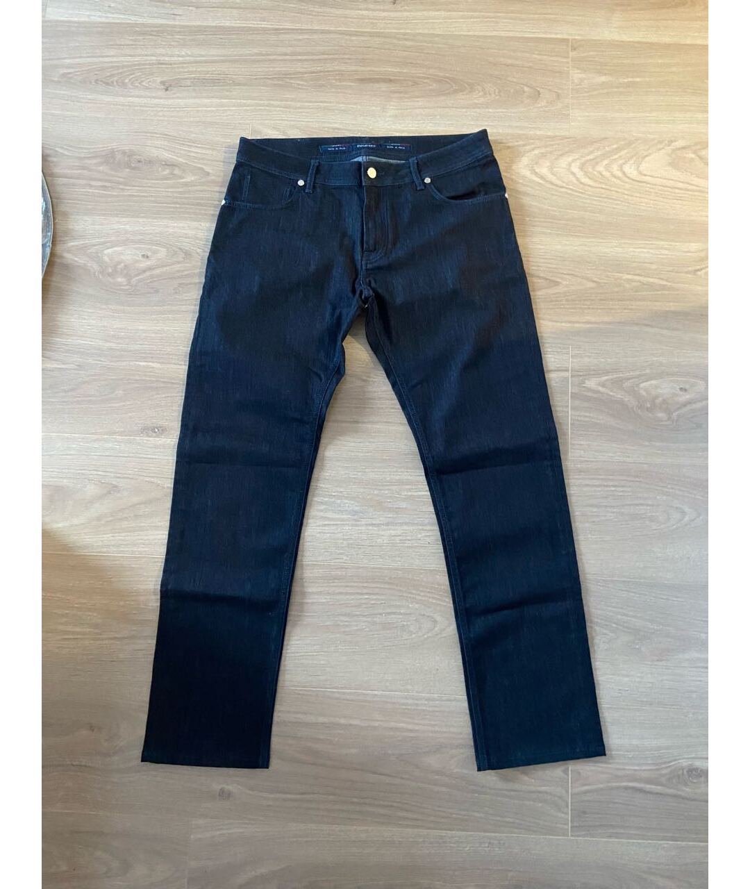 STEFANO RICCI Темно-синие прямые джинсы, фото 5