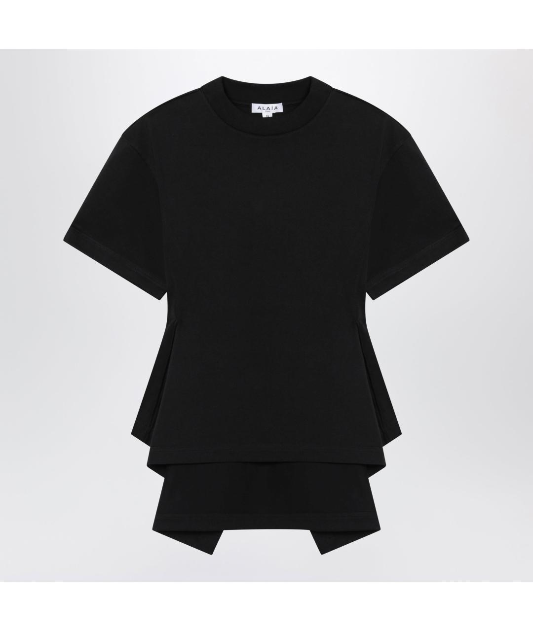 ALAIA Черная хлопковая футболка, фото 3