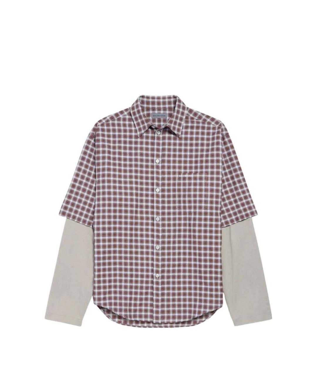 BALENCIAGA Красная хлопковая кэжуал рубашка, фото 1