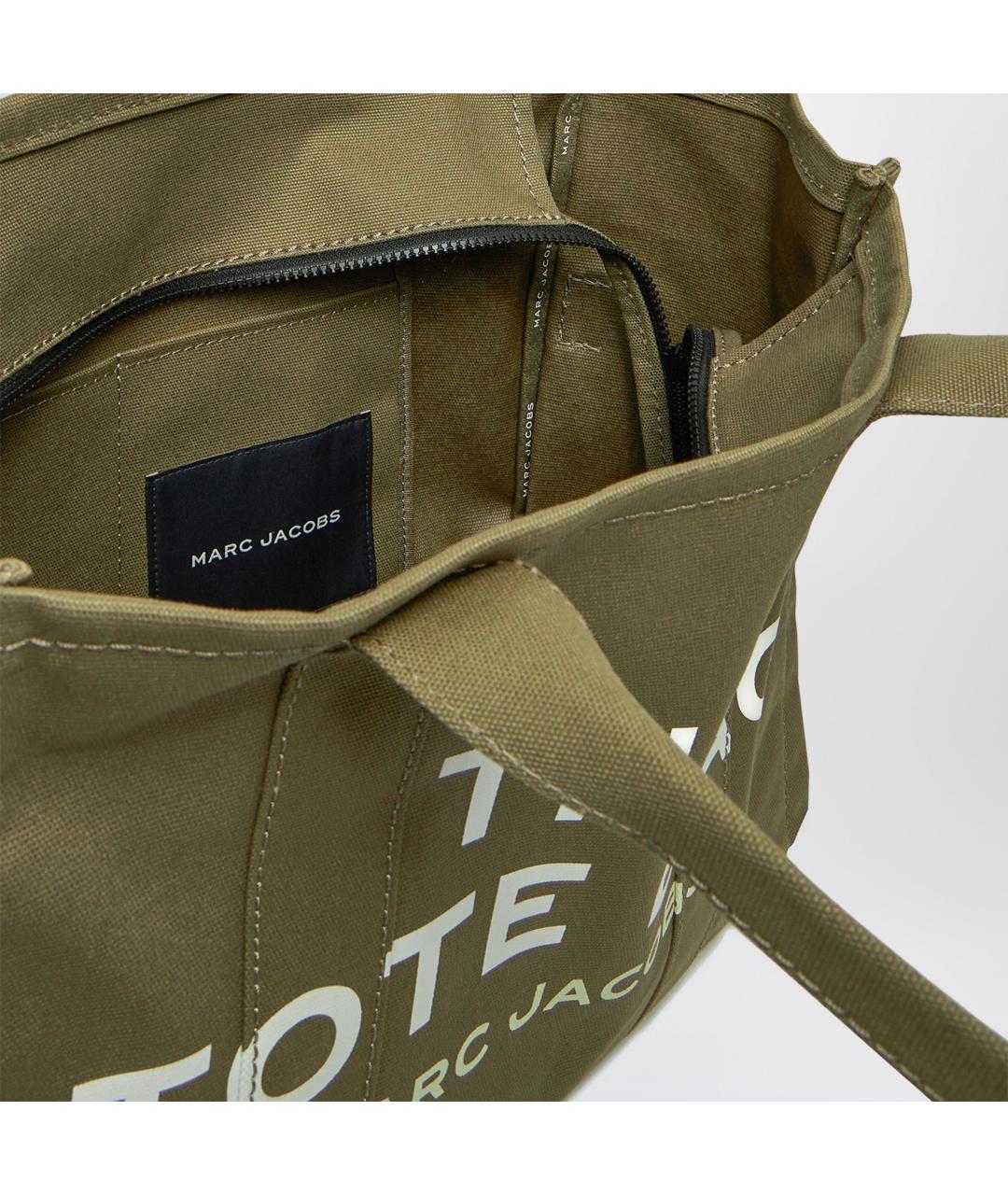 MARC JACOBS Зеленая хлопковая сумка тоут, фото 3