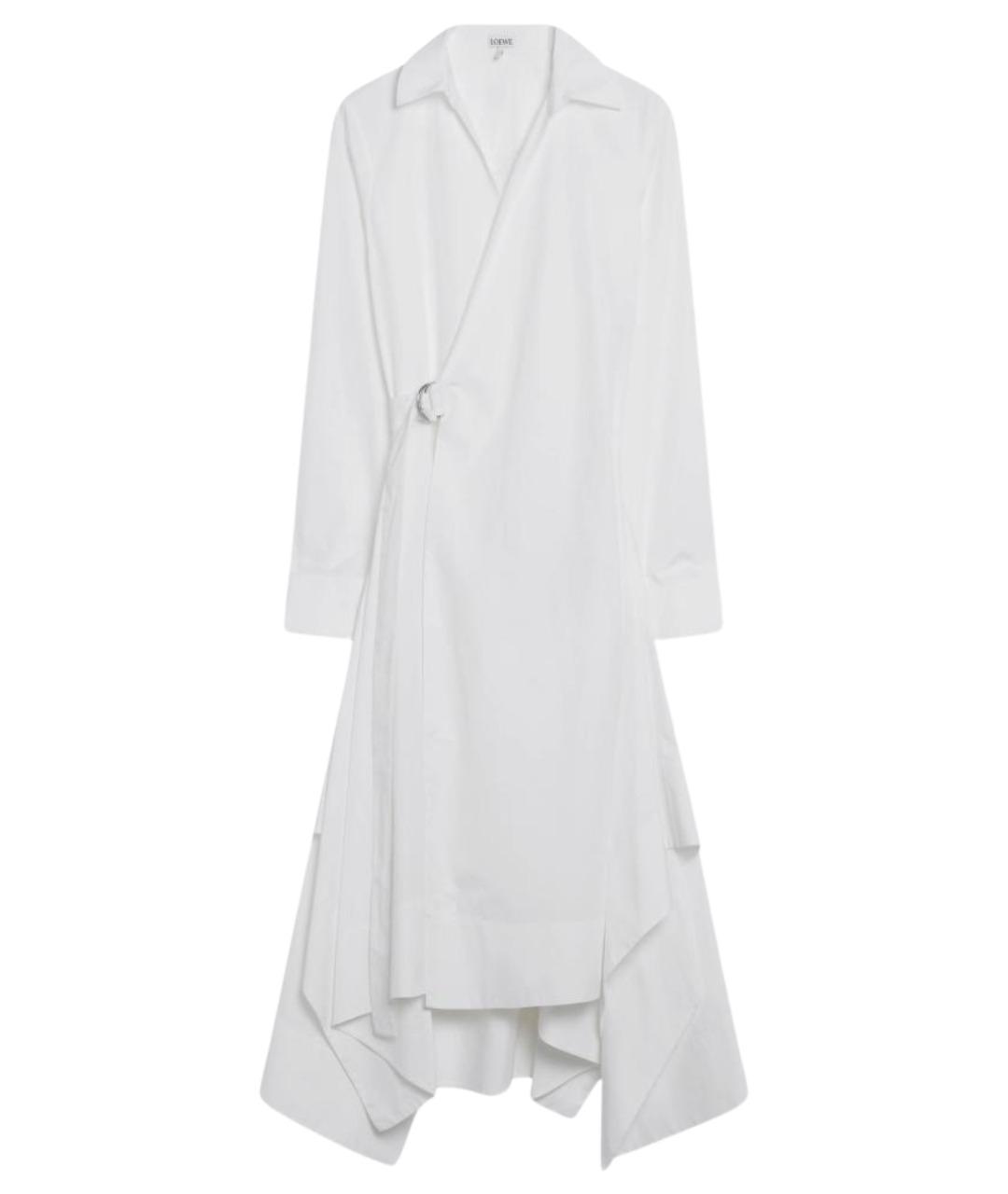 LOEWE Белое хлопковое повседневное платье, фото 1