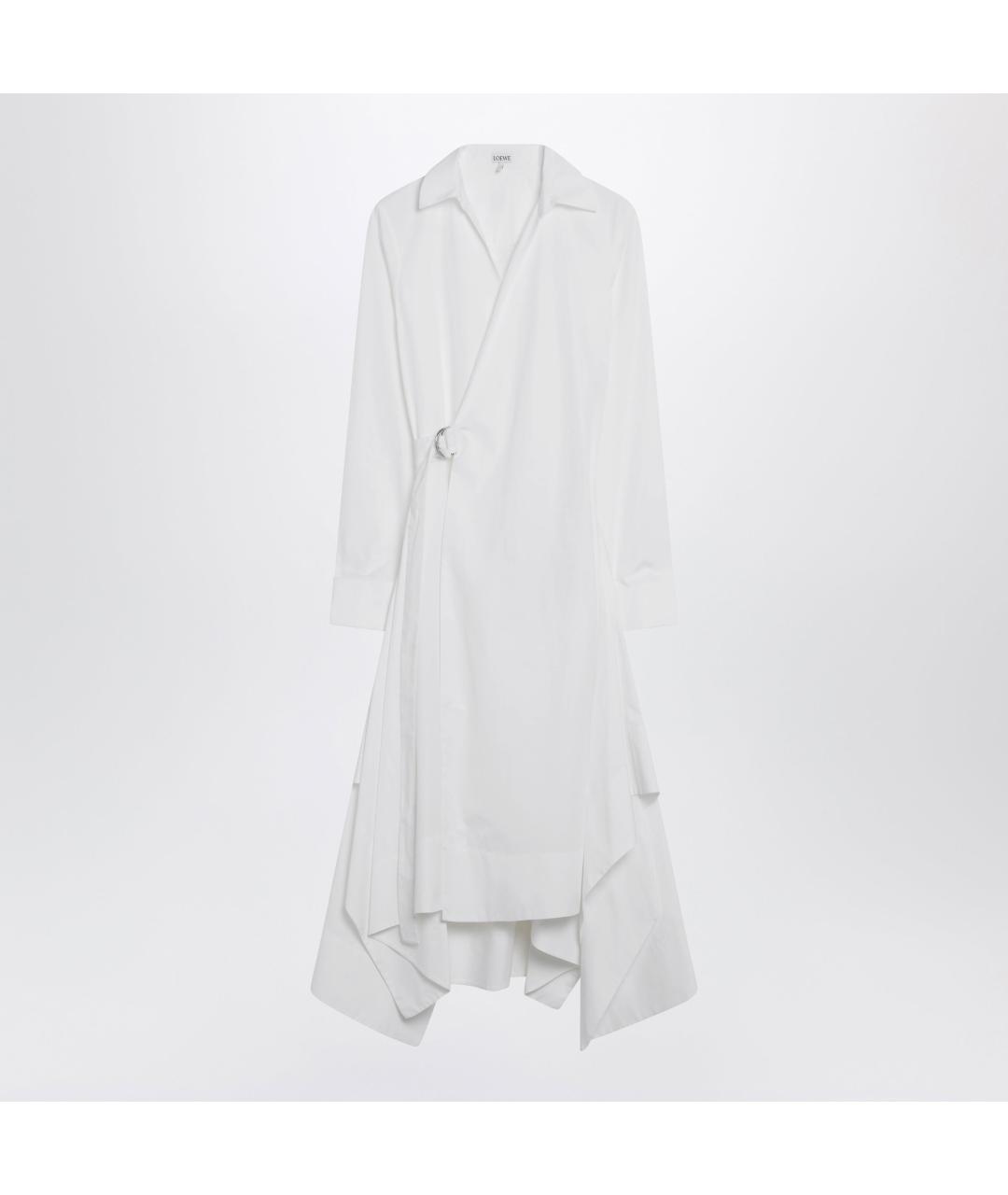 LOEWE Белое хлопковое повседневное платье, фото 2