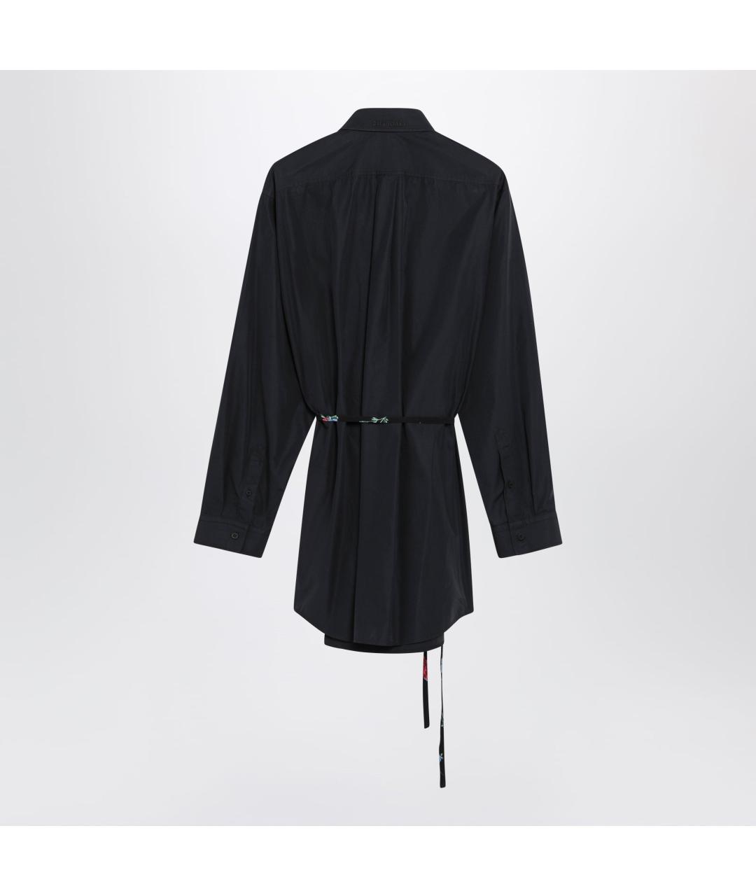 BALENCIAGA Черное хлопковое повседневное платье, фото 2