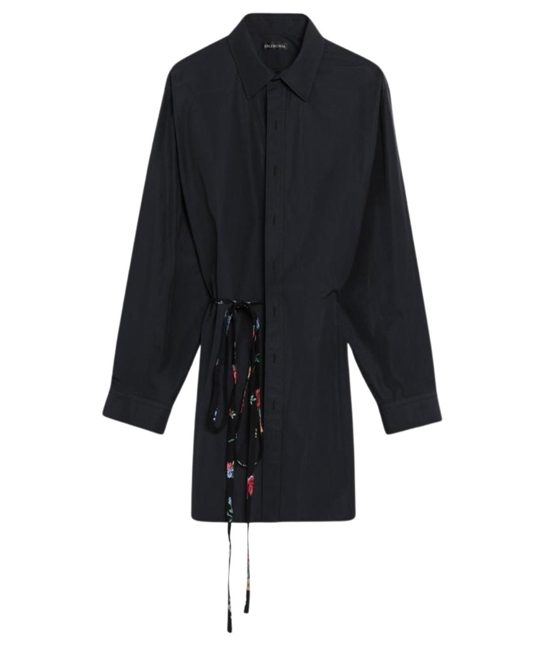 BALENCIAGA Черное хлопковое повседневное платье, фото 1