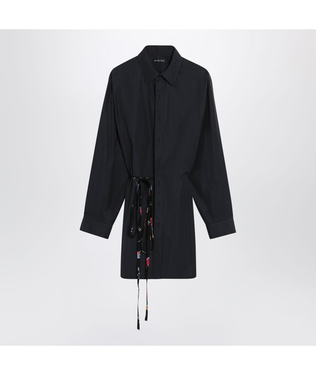 BALENCIAGA Черное хлопковое повседневное платье, фото 3