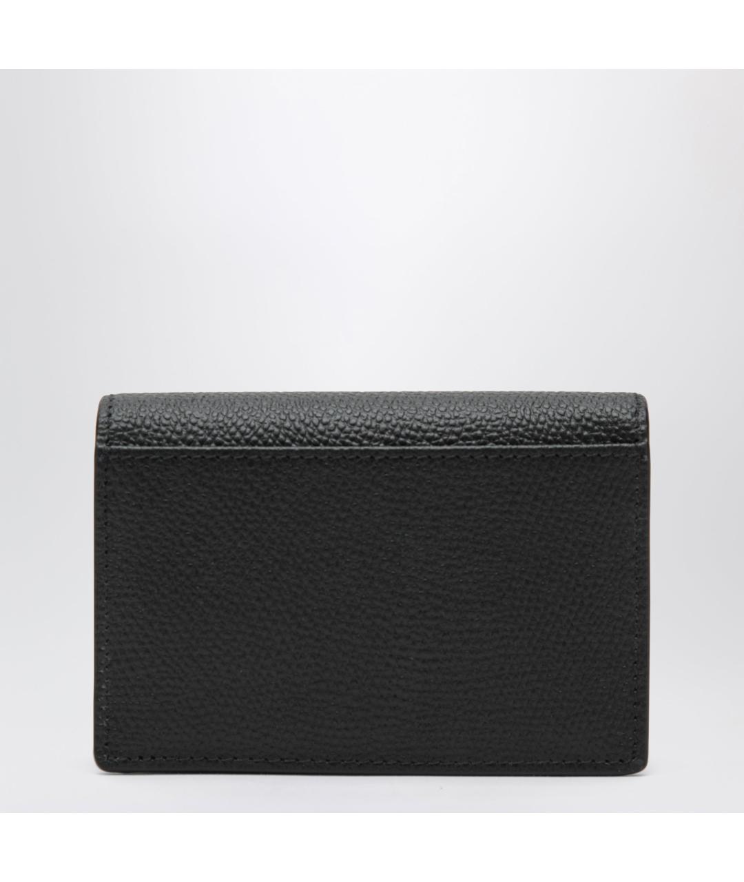 VALENTINO Черный кожаный кошелек, фото 2