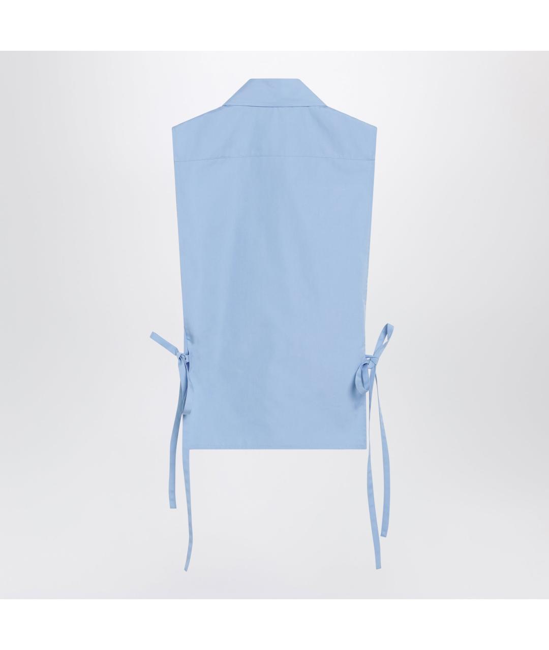 MIU MIU Голубая хлопковая рубашка, фото 2