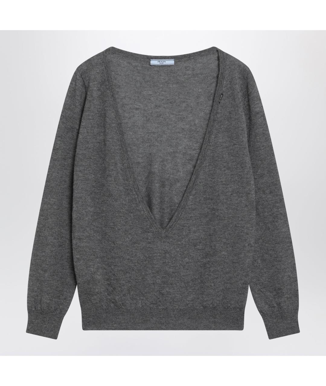 PRADA Серый кашемировый джемпер / свитер, фото 3