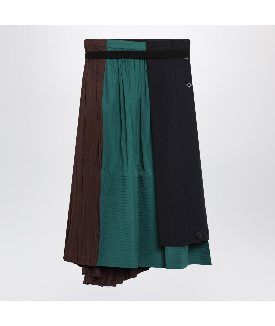 PRADA Синяя шерстяная юбка миди, фото 2