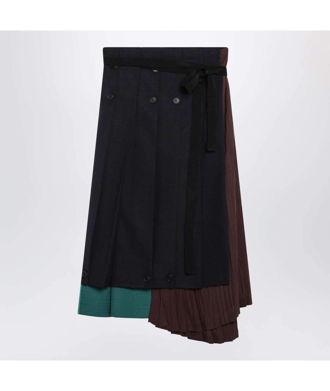 PRADA Синяя шерстяная юбка миди, фото 3