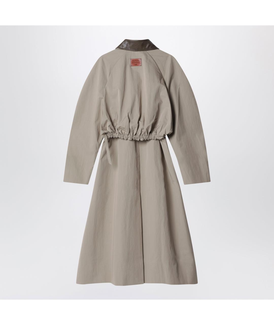 ACNE STUDIOS Бежевый хлопковый тренч/плащ, фото 2